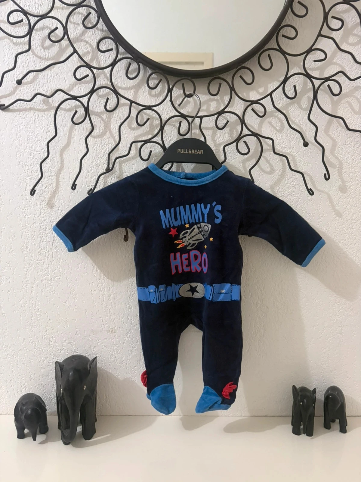 Superhelden jumpsuit van fluweel Kimbaloo Mummy's Hero – Maat 1 maand – photo 2